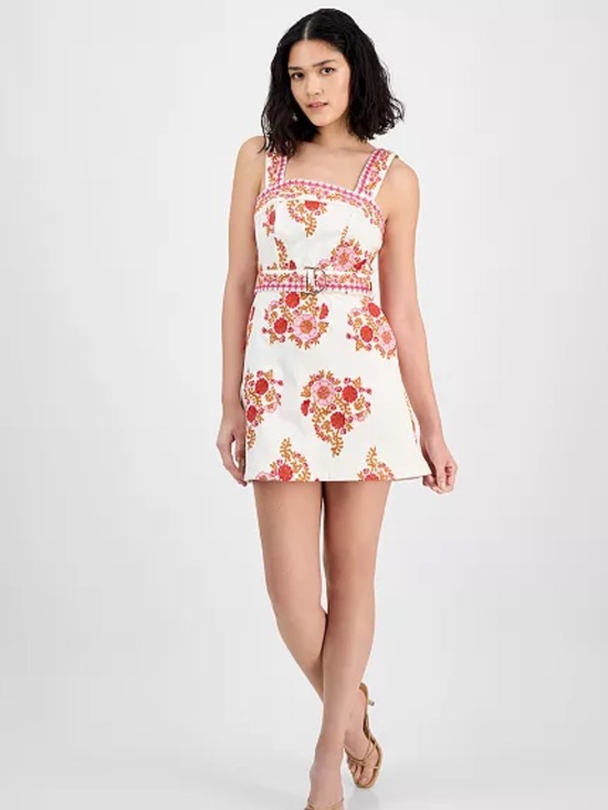 Avec Les Filles Dresses & Skirts - Avec Les filles Floral Strapless Pink Summer Dress mini cherry fit flare 12